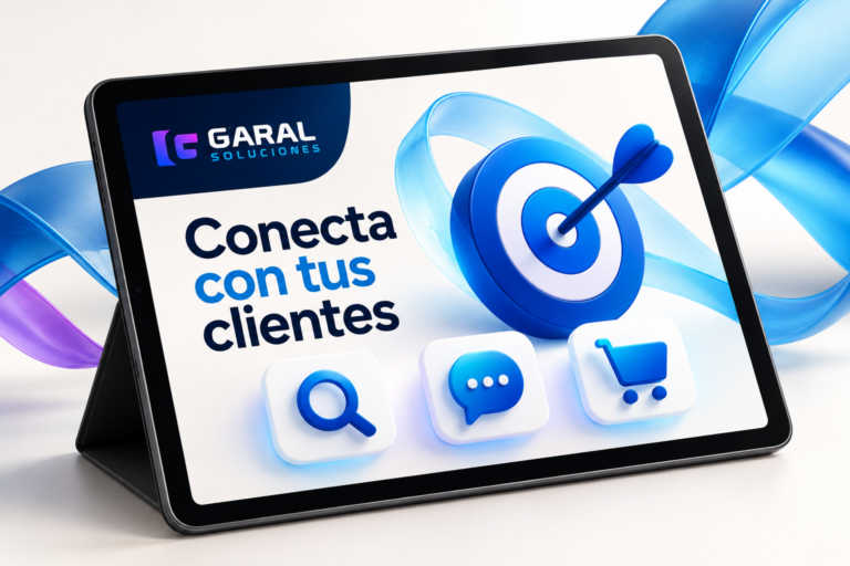 Captación y marketing digital presentados en una tablet.