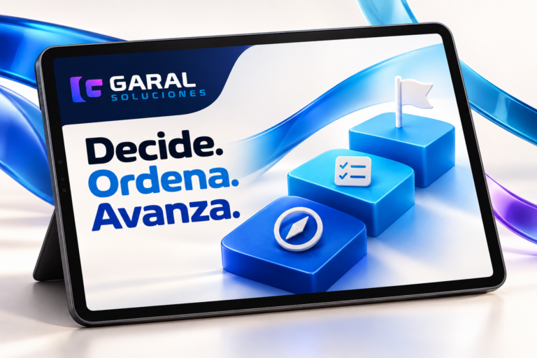 Estrategia empresarial y prioridades representadas en una tablet.